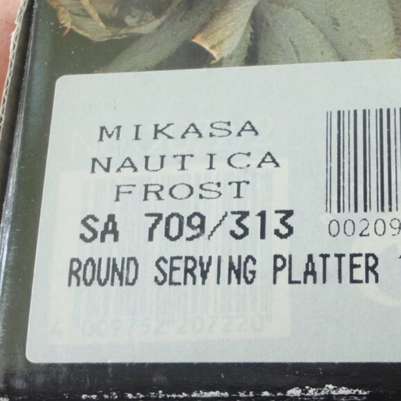 Vintage Walther Glass Shell Dessert Serving Plate Set, Mikasa Nautica Frost - Picture 12 of 12